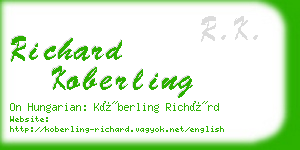 richard koberling business card